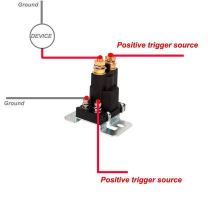 Gebildet 4-pin heavy-duty high-current relay battery isolator 12V DC 500A vehicle SPST contactor double isolator ON/Off