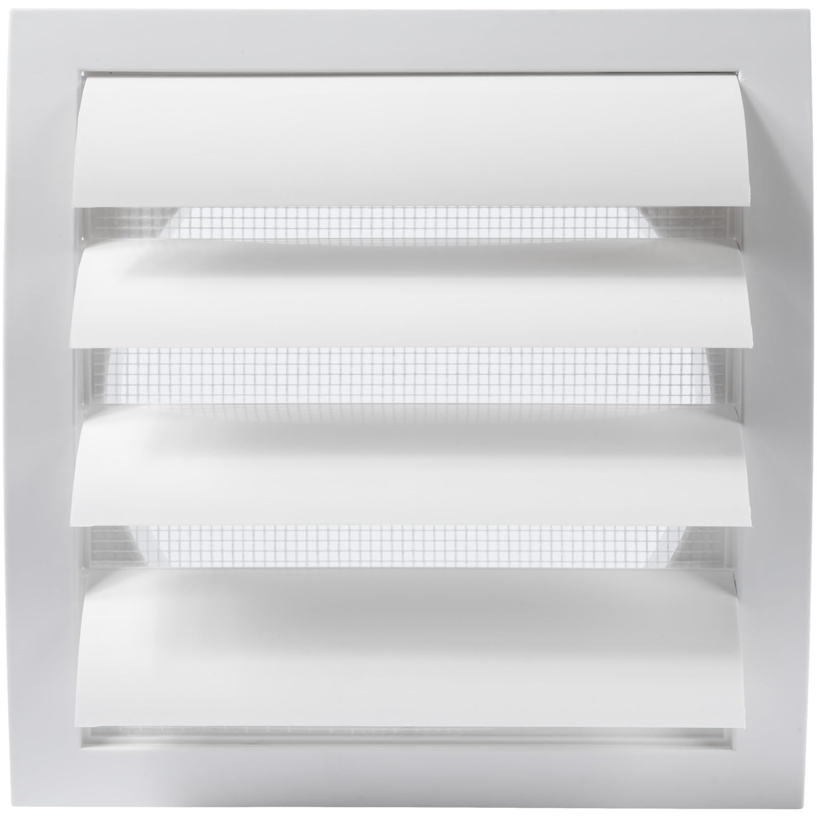15cm White Exhaust Hood Vent with Built-in Screen and Flange, White, Air Vent Cover, HVAC Exhaust Duct Cover, Drain Plug
