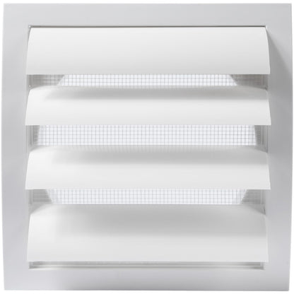 15cm White Exhaust Hood Vent with Built-in Screen and Flange, White, Air Vent Cover, HVAC Exhaust Duct Cover, Drain Plug