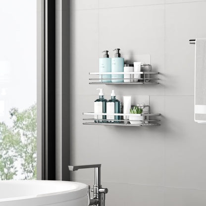 Shower shelf without drilling 2 pieces shower shelf shower basket bathroom organizer bathroom shelf bathroom shelf shampoo