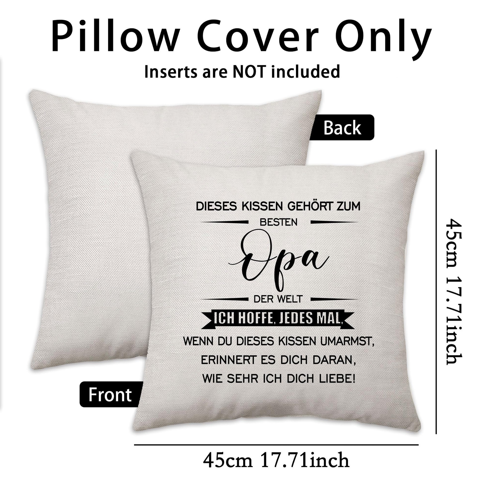 Grandpa Pillowcase Best Grandpa Gift for Grandson Granddaughter – Square