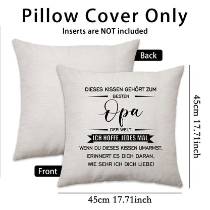Grandpa Pillowcase Best Grandpa Gift for Grandson Granddaughter – Square