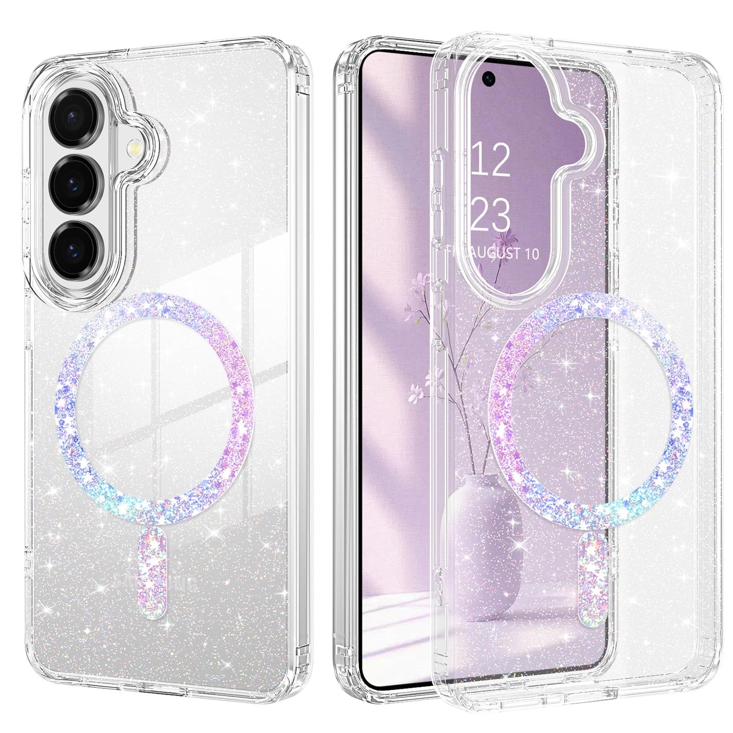 Samsung S26 Protective Case Sequins Glitter TPU MagSafe Compatible - Pink