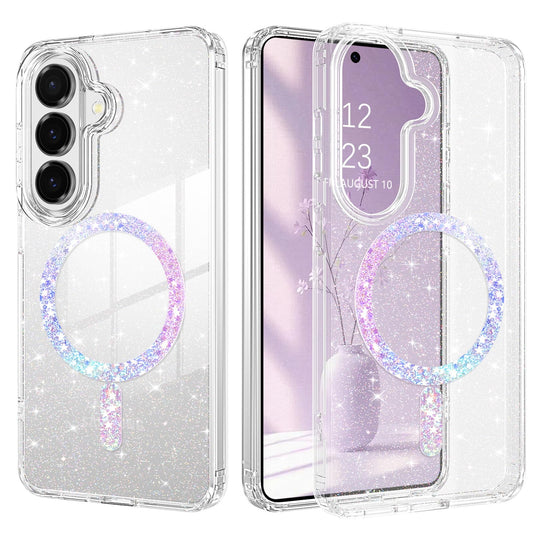 Samsung S26 Protective Case Sequins Glitter TPU MagSafe Compatible - Pink