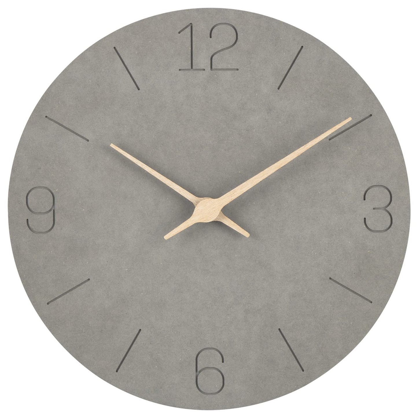 Warminn MDF Wooden Wall Clock Without Ticking Noise Silent Modern 30cm Quartz Large Battery Operated Wall Clock Easy to Read