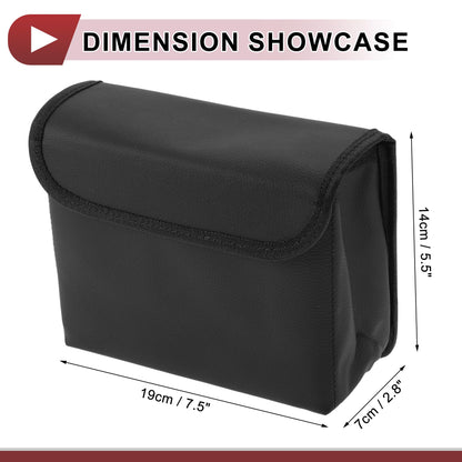 Foldable Car Trash Bin Portable Leather Car Litter Bin 7.5x2.8x5.5in – Black
