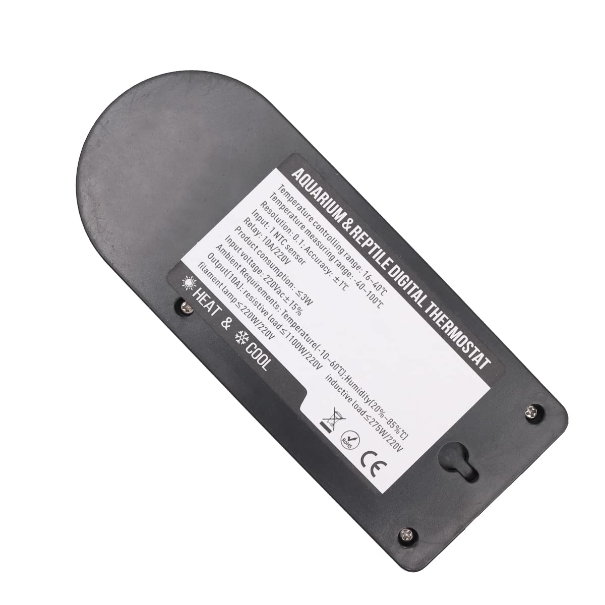 VOANZO Reptile Thermostat Intelligent Temperature Controller for Thermostat Terrarium Reptiles Aquariums Insect Heaters Round