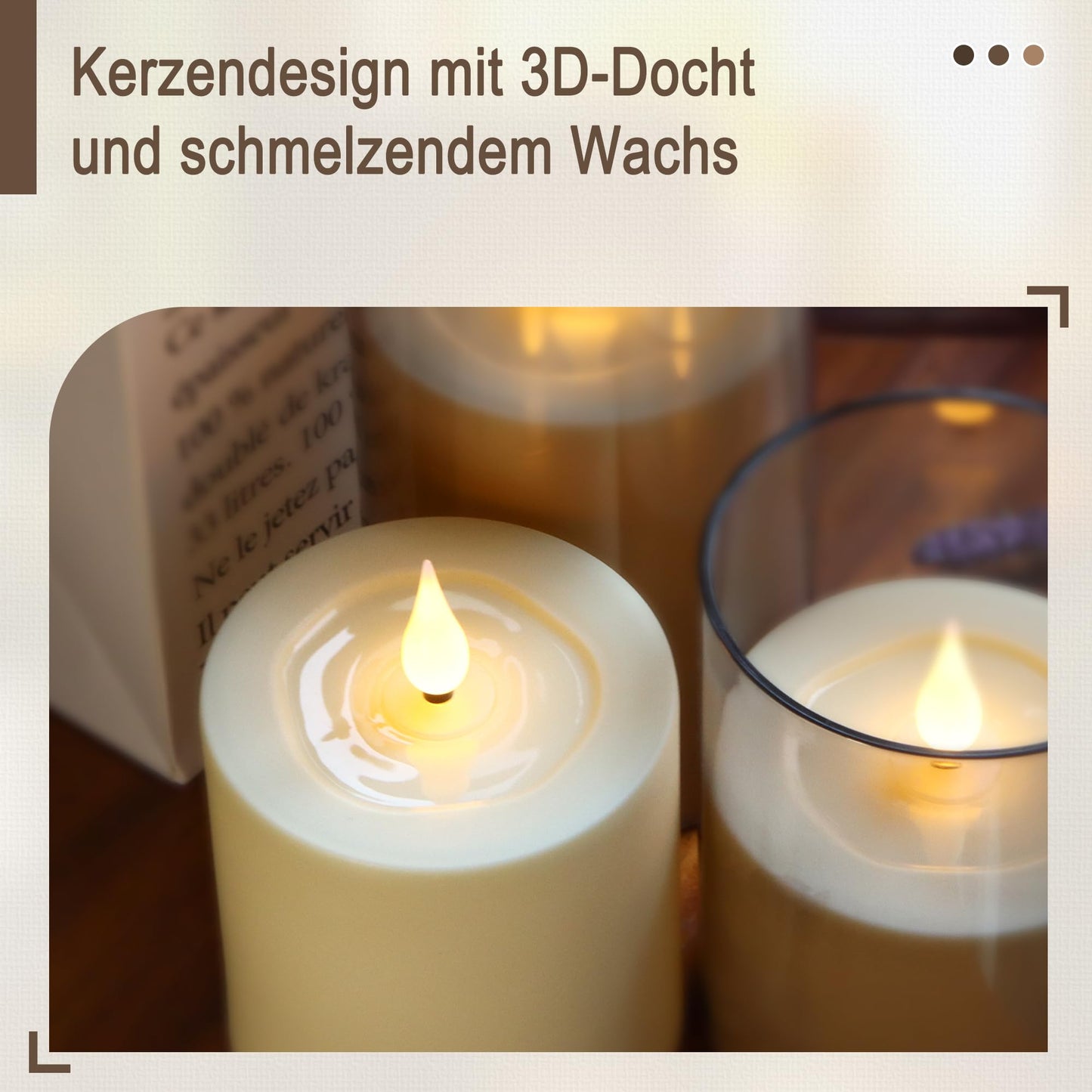 yunsheng Rechargeable LED Candles with Remote Control and Timer, Rechargeable Flameless Candles, Flickering Electric Pillar
