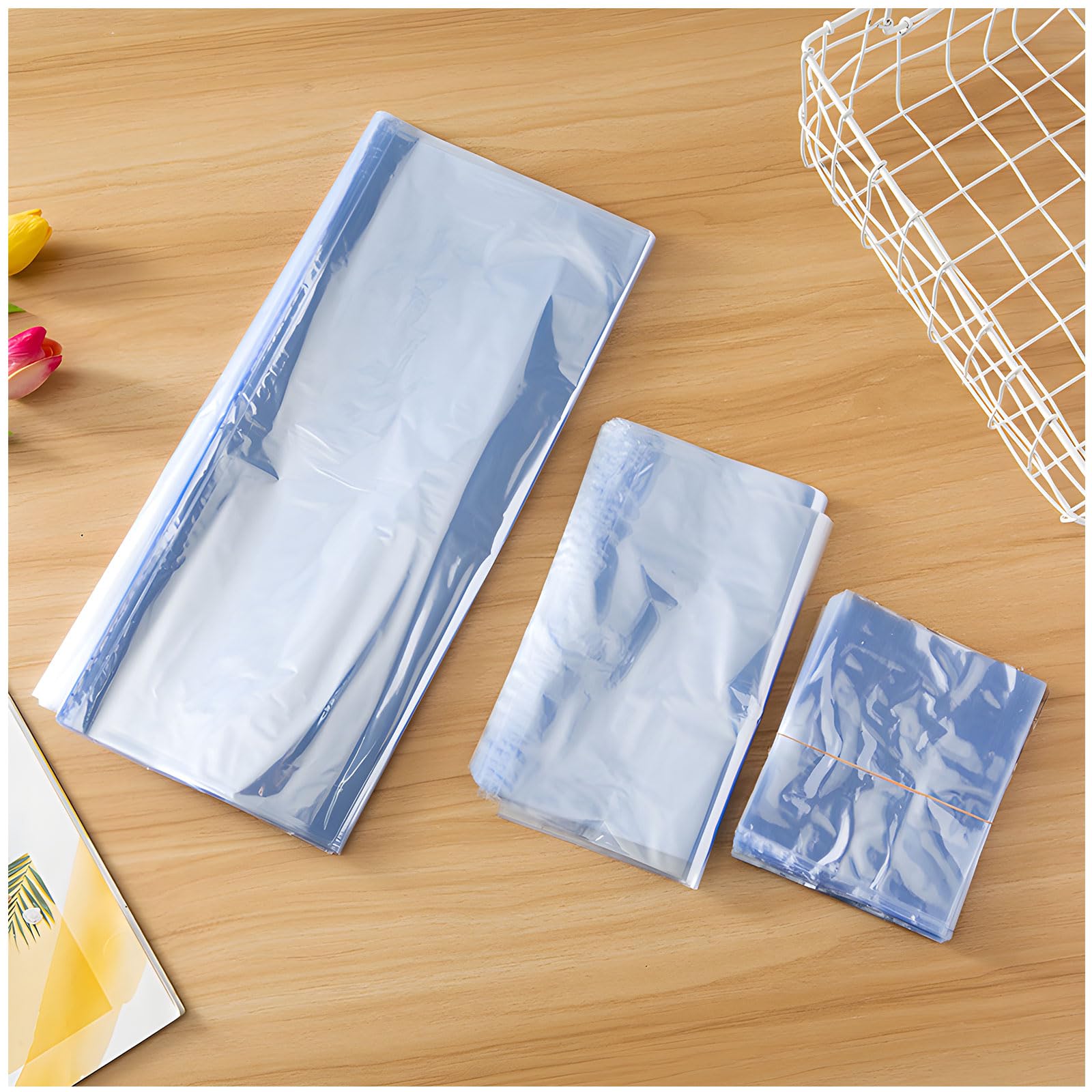 Heat Shrink Bags 100 Pieces Heat Shrink Film for Sealing Gifts Shoes Books – 28x40 cm