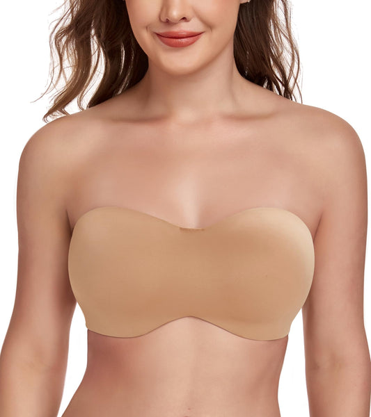 Women's Strapless Underwire Multiway T-Shirt Bra Unpadded Minimizer – Pecan 80C