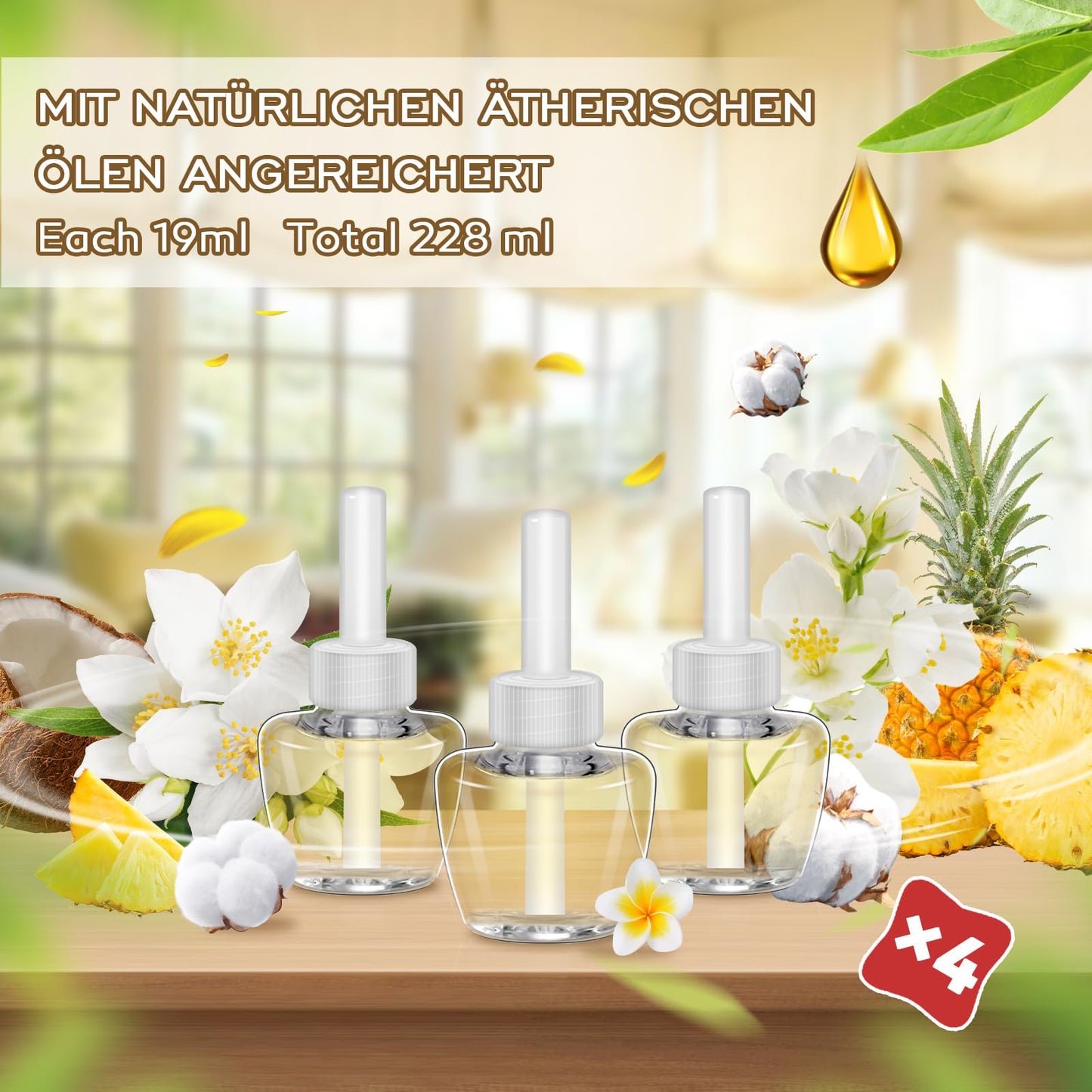 SCENTORINI Fragrance Oil Refill Room Air Freshener 12 x 19 ML Mixed Fragrance – Plug-In
