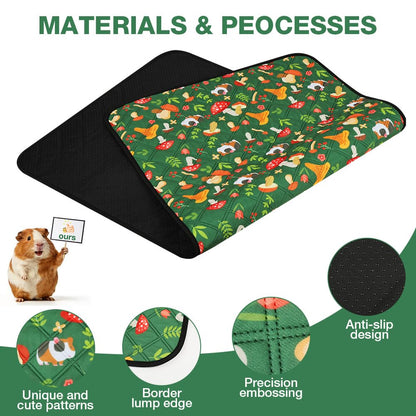 Washable Reusable Pet Pipi Pads 4-Layer Super Absorbent for Guinea Pigs & Small Animals – Green 70x140cm