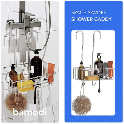 Bamodi hanging shower shelf, storage - chrome-plated - 70 x 18.5 x 19 cm - shower shelf - easy to attach - hanging shower