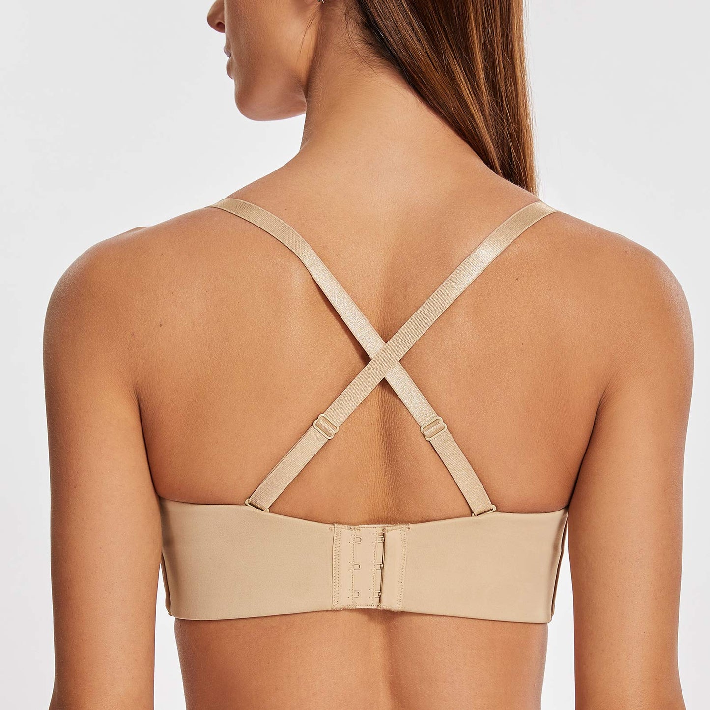 Strapless Underwire Minimiser Bra No Padding Plus Size – Beige 85F