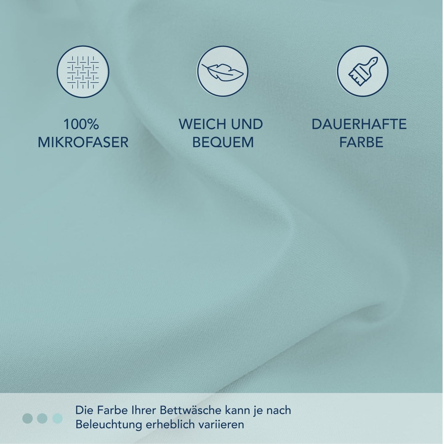 Fitted Sheet Queen 140x190/200cm 35cm Deep 100% Microfiber Oeko-TEX – Aqua