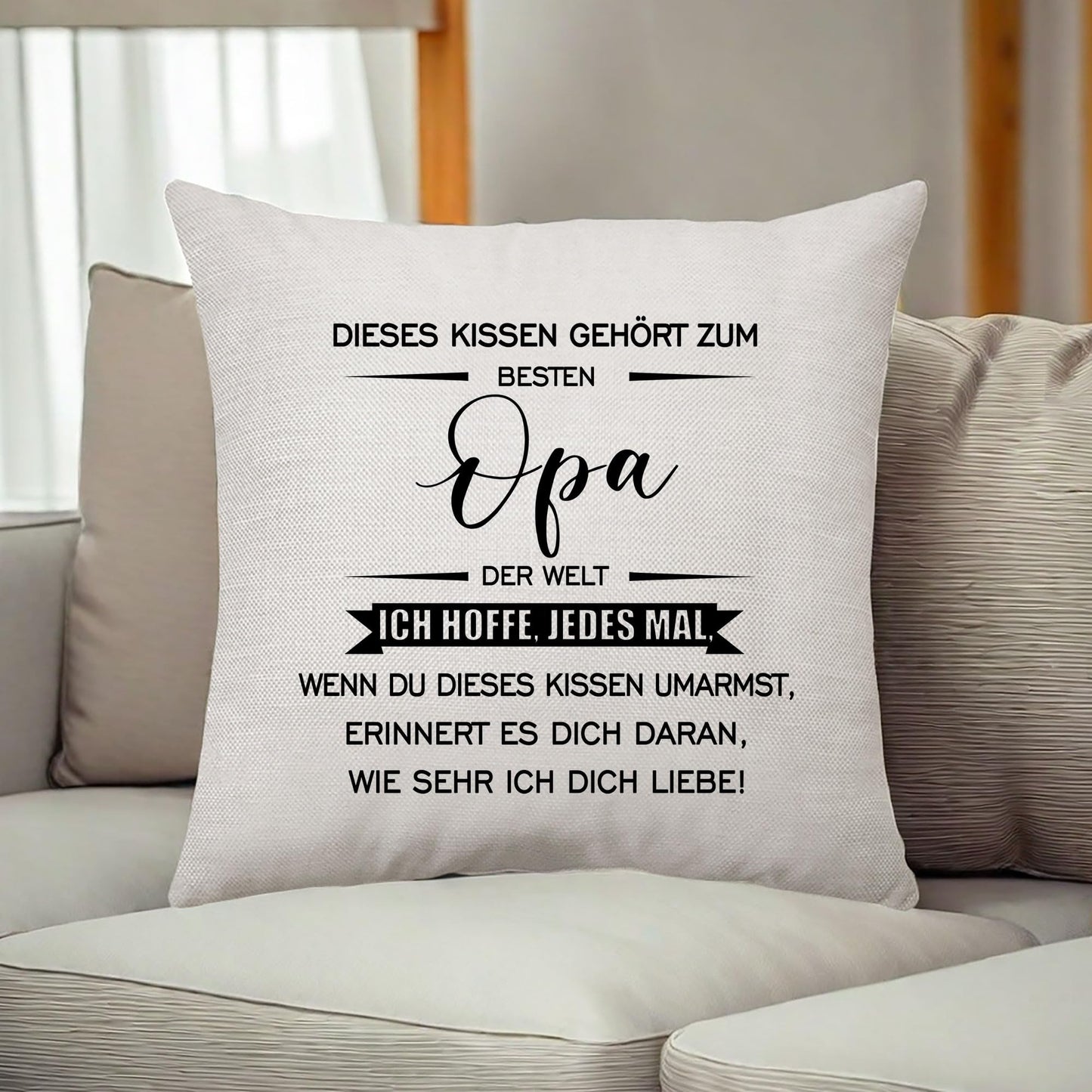 Grandpa Pillowcase Best Grandpa Gift for Grandson Granddaughter – Square