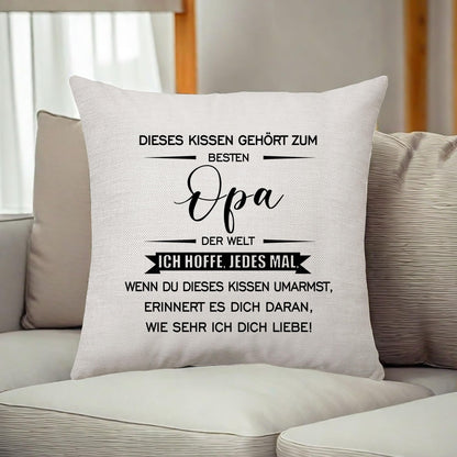 Grandpa Pillowcase Best Grandpa Gift for Grandson Granddaughter – Square