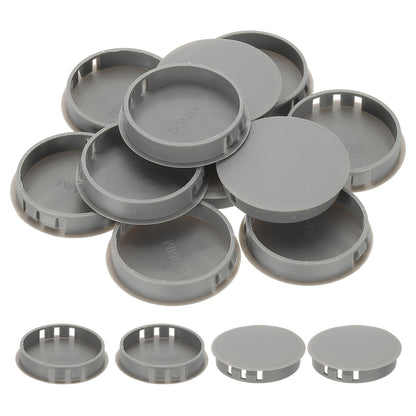 Cabinet Hole Cover Caps 34pc 50mm Furniture Insert End Cap Pipe Plug – Grey
