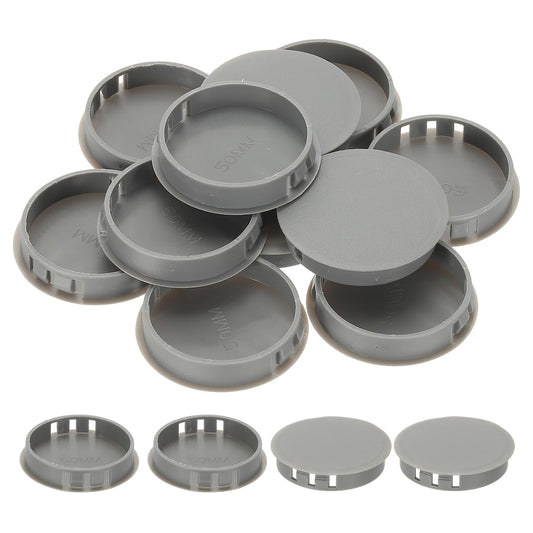 Cabinet Hole Cover Caps 34pc 50mm Furniture Insert End Cap Pipe Plug – Grey