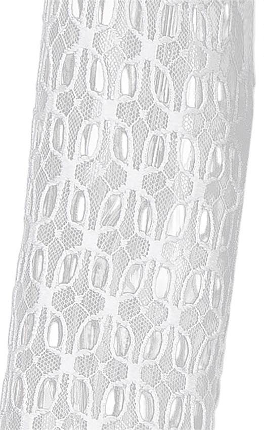 Dirndl Blouse Women's High-Neck Long-Sleeved Lace Cotton – White Beige Size 36