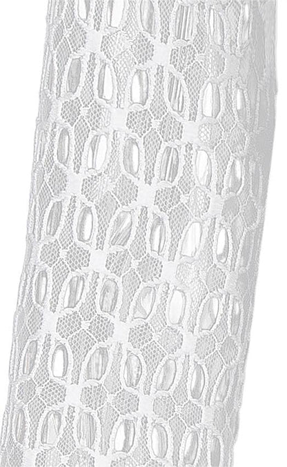 Dirndl Blouse Women's High-Neck Long-Sleeved Lace Cotton – White Beige Size 36