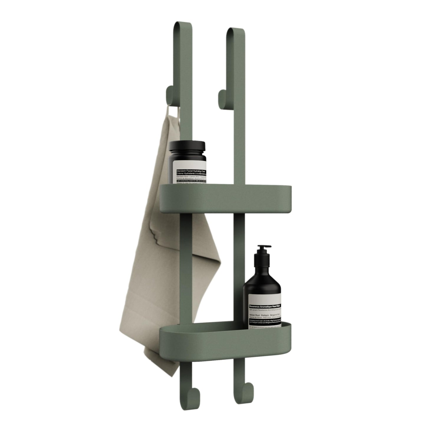 Bamodi Shower Shelf - 2-Tier Shelf - Height-Adjustable Baskets - Minimalist Hanging Shower Organizer - No Drilling or Suction