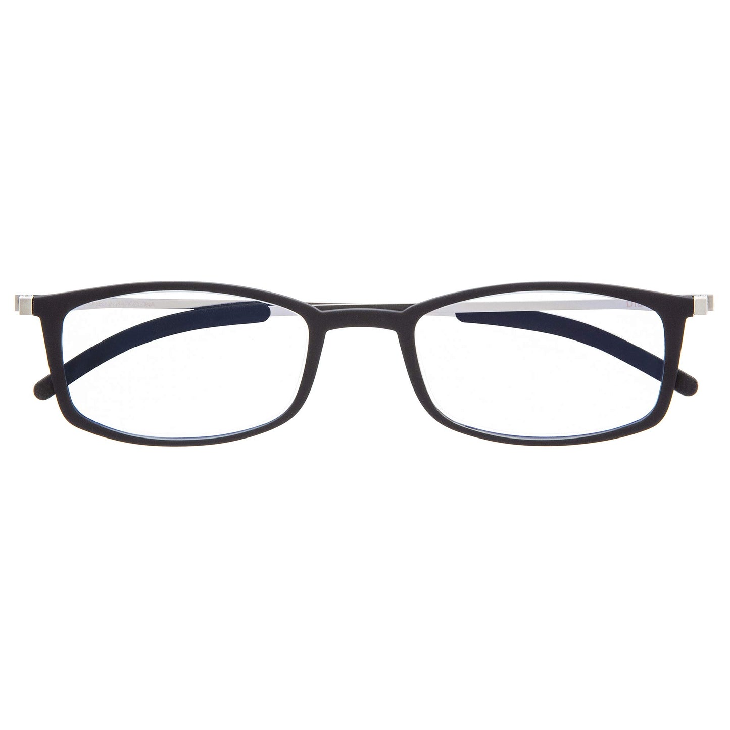 Rectangular Reading Glasses Ultra-Flat ULTEM Frame Anti-Reflective - Blue +1.0