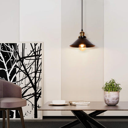 Newrays Vintage Retro Black Pendant Light Shade Loft Iron Umbrella Kitchen Bar Hanging Ceiling Lamp