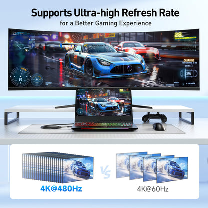 USB C to DisplayPort 2.1 Cable 40Gbps – 2m
