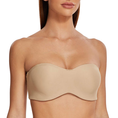 Strapless Underwire Minimiser Bra No Padding Plus Size – Beige 85F