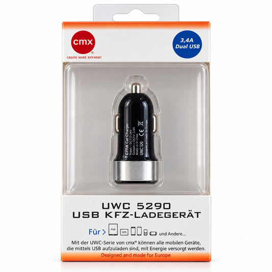 CMX UWC 5290 Dual USB 3.4A auto lādētājs