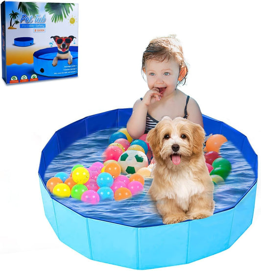 Dog Pool Foldable Dog Padding Pool Portable for Pets (80x20cm)