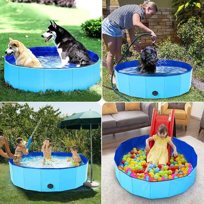 Dog Pool Foldable Dog Padding Pool Portable for Pets (80x20cm)