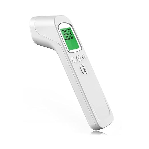 Infrared Forehead Thermometer Non-Contact Digital with LCD Display – White
