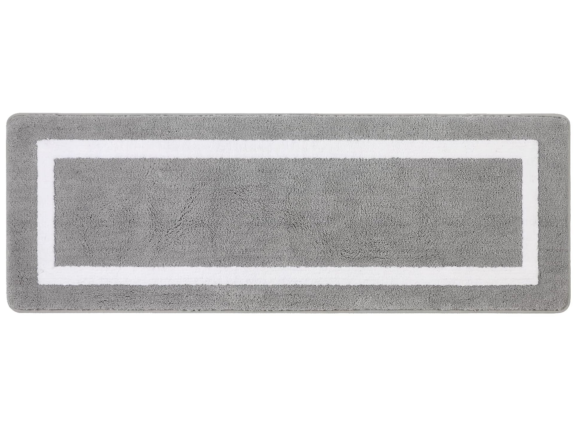 Non-Slip Microfibre Bath Mat Water-Absorbing Washable 50x140cm – Grey