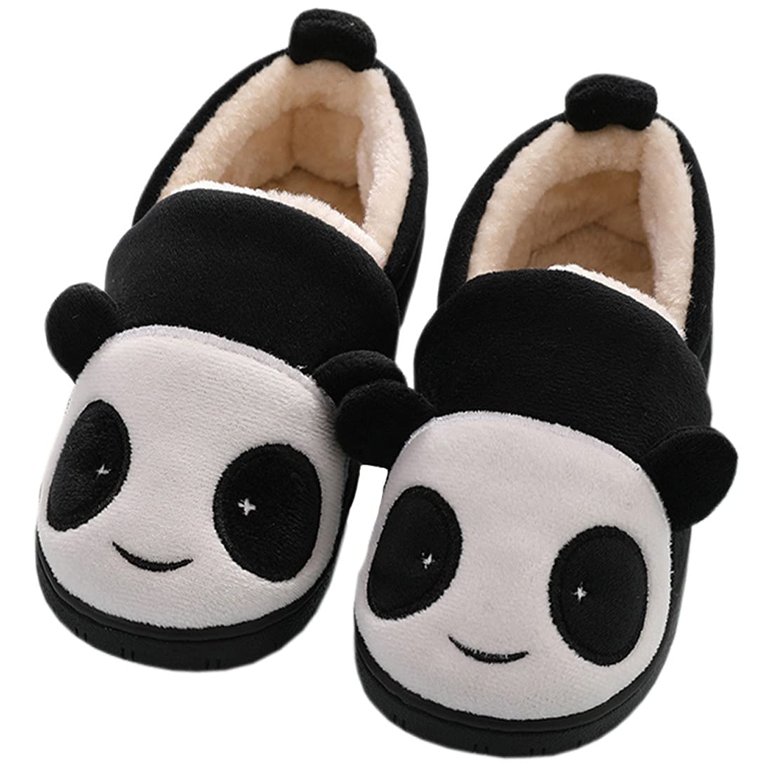 Kids' Plush Cat Slippers Non-Slip Warm – Black EU30-31 (Label 210)