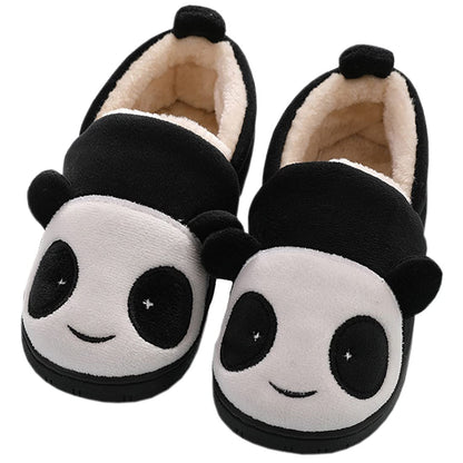 Kids' Plush Cat Slippers Non-Slip Warm – Black EU30-31 (Label 210)