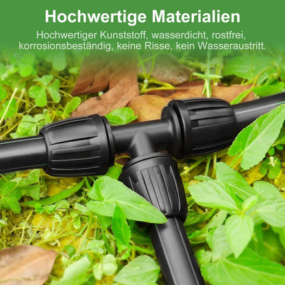 Micro Drip T Piece 1/2 inch Plastic with Barbs 10pcs Barbed Garden Hose Connector Garden Irrigation Barbed Tee T-connector