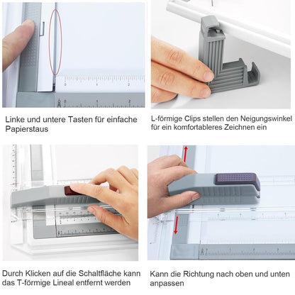 A3 Geo Drawing Board Parallel Rail Adjustable Angle Quick-Drawing Triangle Professional – A3