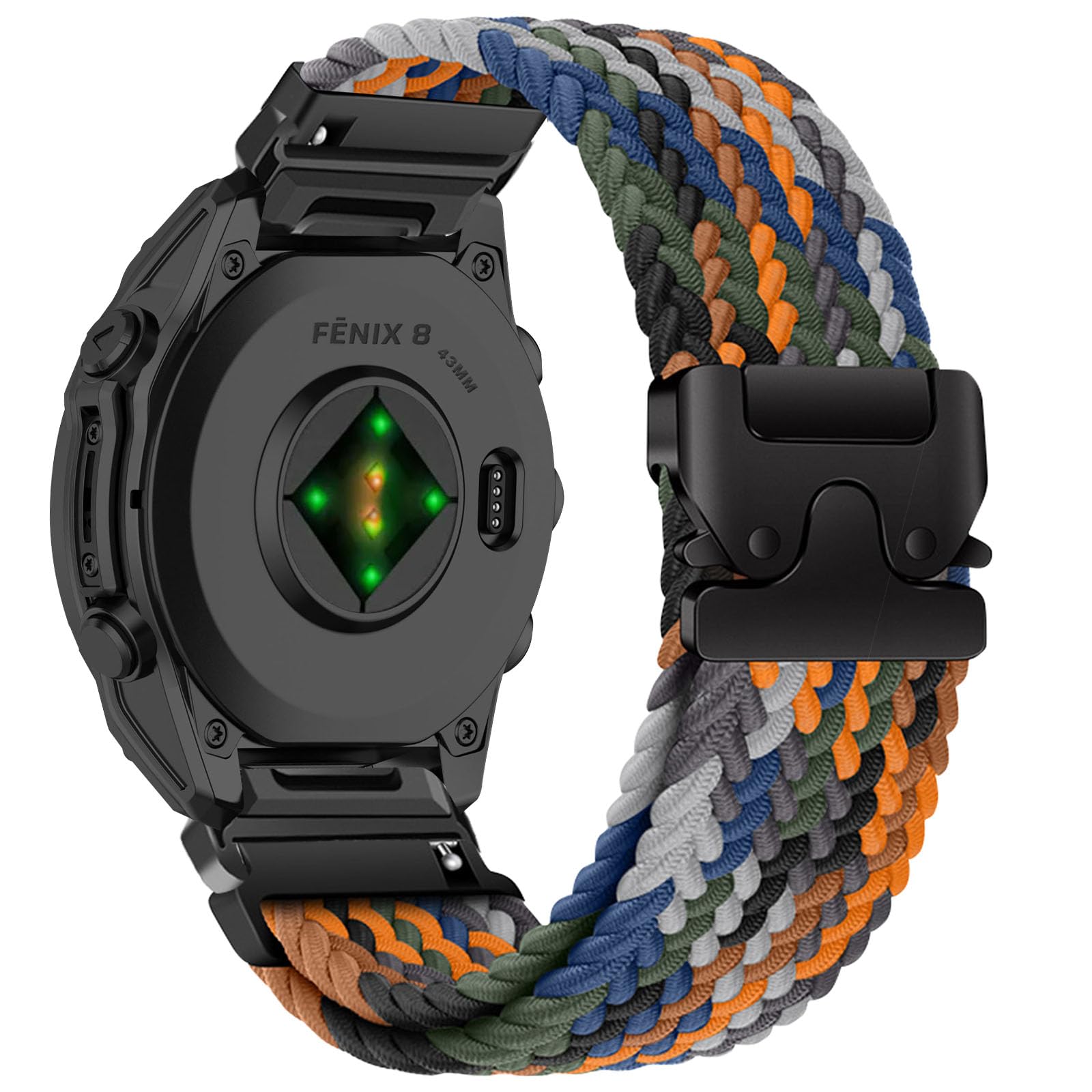 Garmin 20mm QuickFit Nylon Braided Watch Band Compatible Fenix/Epix/Instinct – Camouflage 20mm
