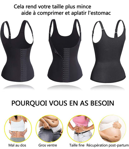 CHUMIAN Women's Waist Shaper Underbust Corset Waist Trainer Corset Tummy Control Body Shaper for Weight Loss Waist Cincher