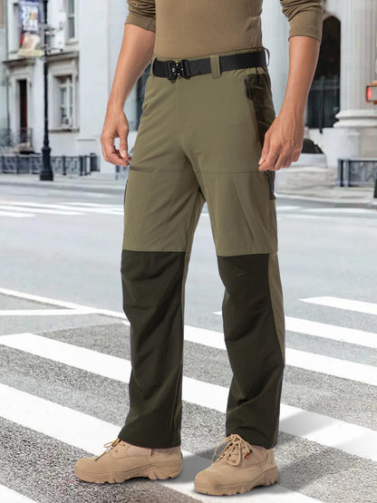 Men’s Hiking Trousers Breathable Durable Cargo Trekking Work Pants – Amy Green M
