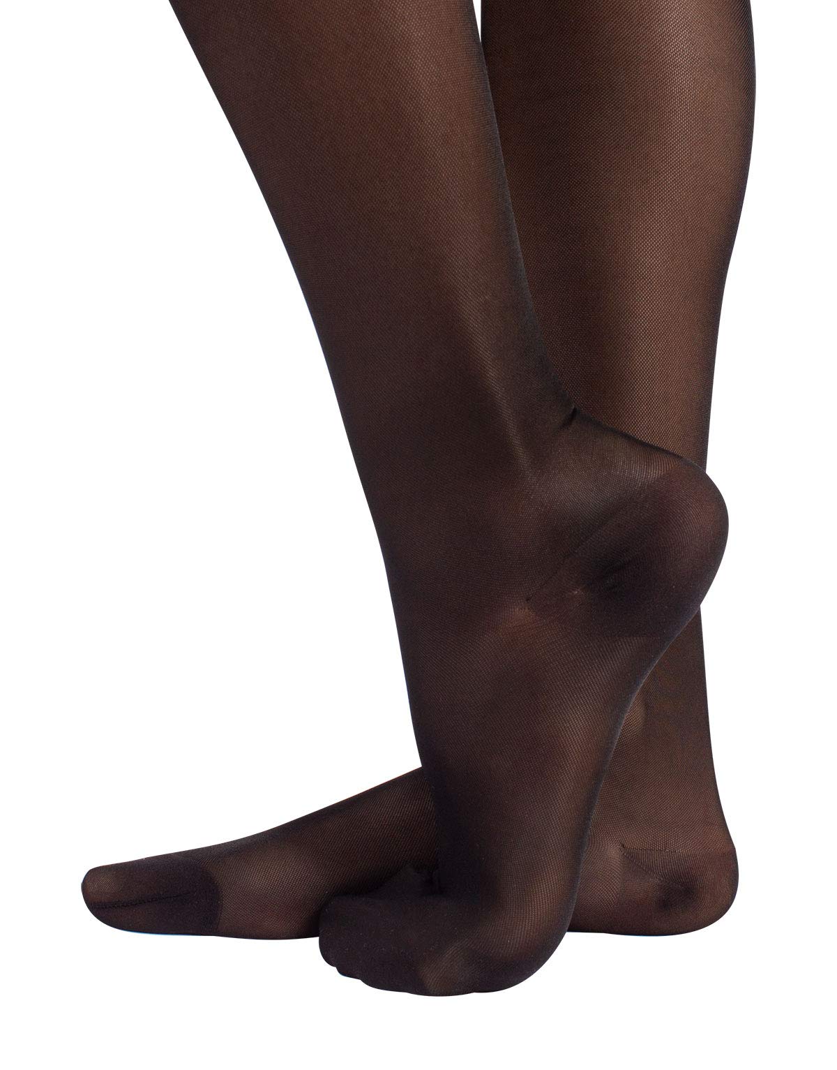 CALZITALY Thigh Highs with Graduated Compression | Support Stockings Medium Compression 10-14 mm/Hg | Black, Skin Color | S,