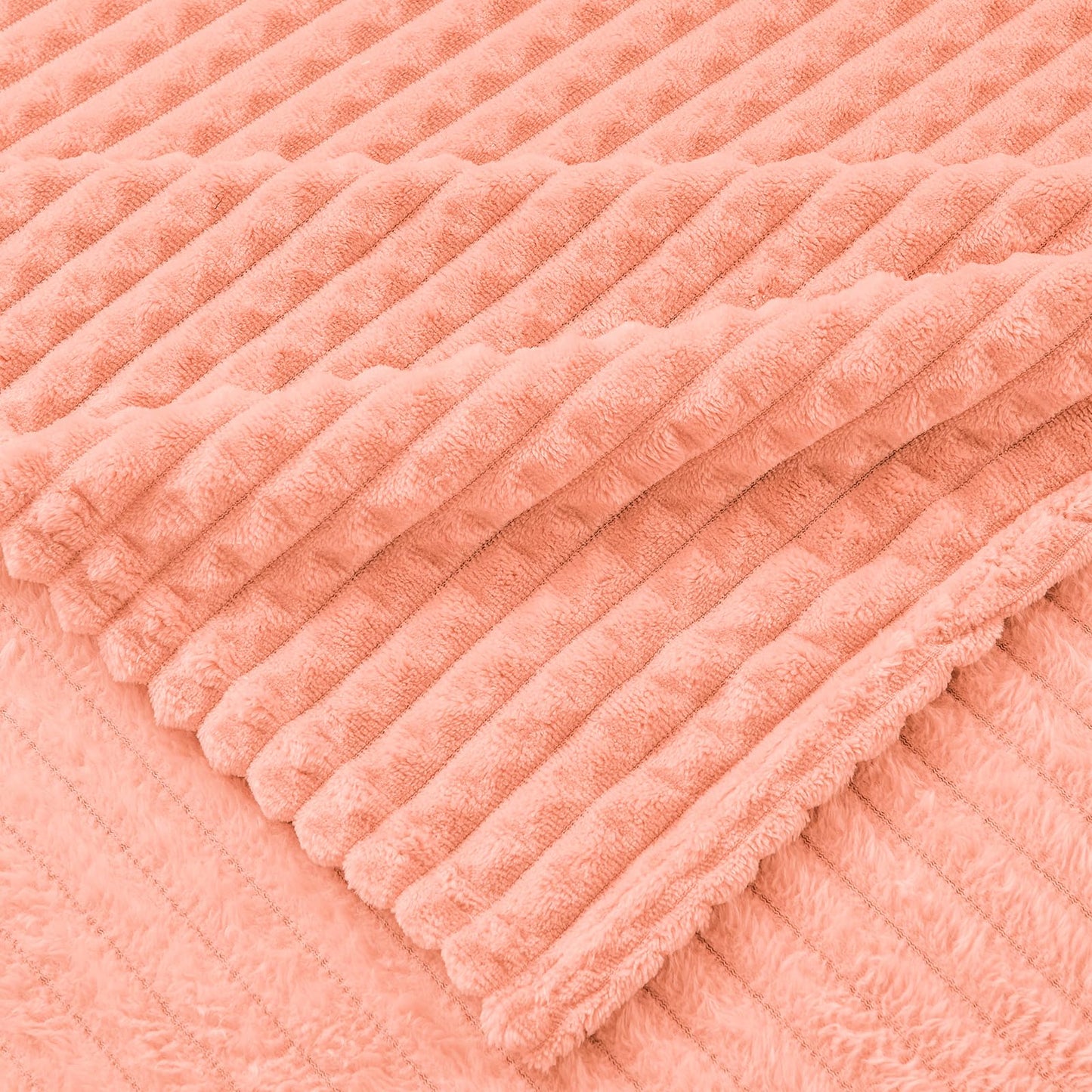 Large Fleece Flannel Throw Blanket Soft Warm Sofa Blanket – Pink 200x230cm