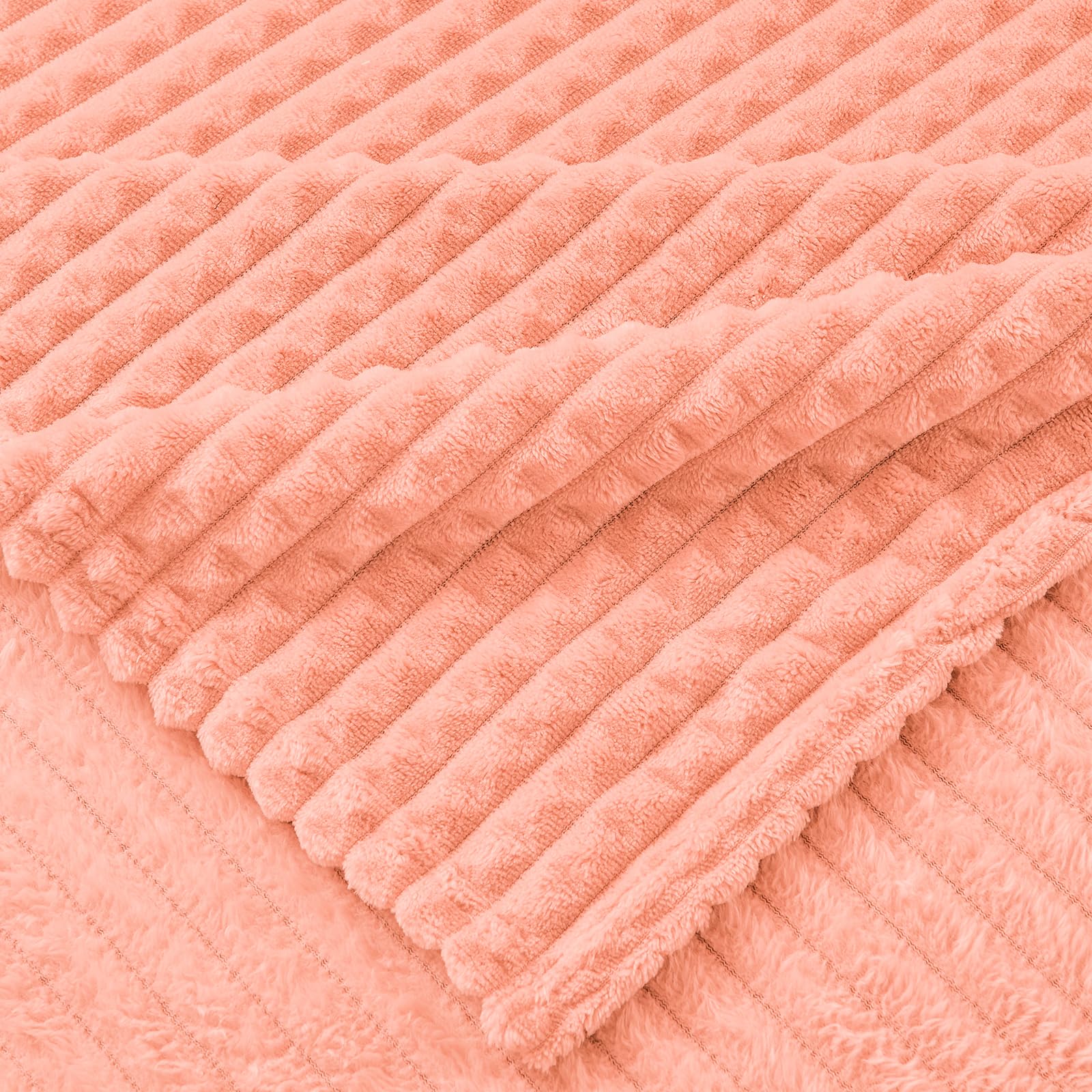 Large Fleece Flannel Throw Blanket Soft Warm Sofa Blanket – Pink 200x230cm
