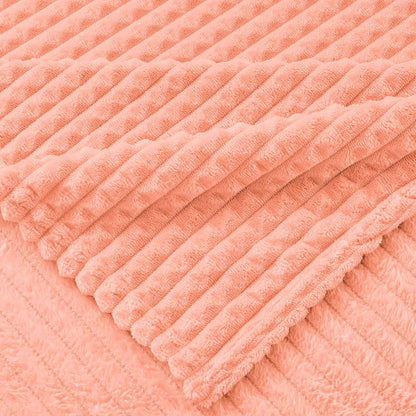 Large Fleece Flannel Throw Blanket Soft Warm Sofa Blanket – Pink 200x230cm