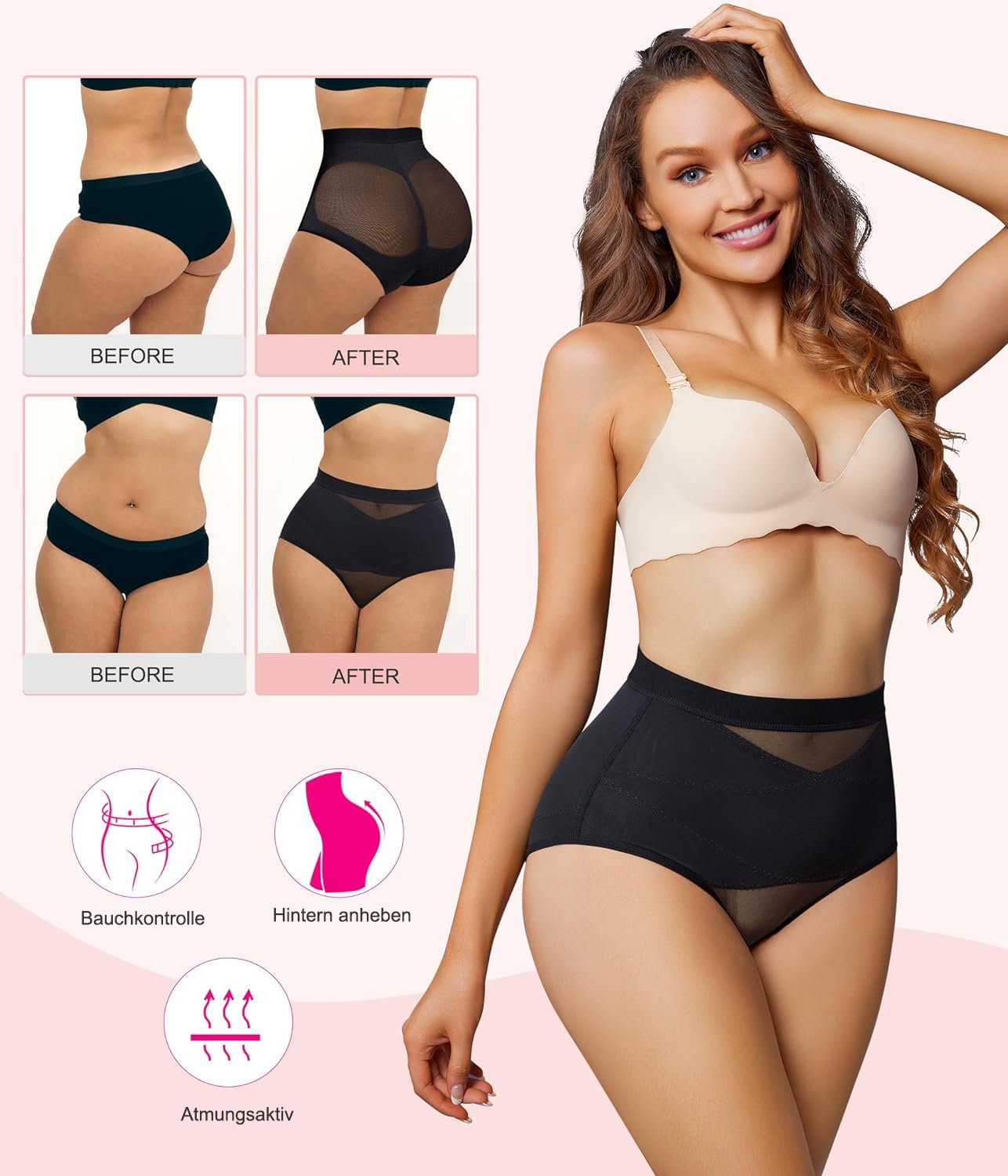Women's Shapewear Briefs 2-Pack Tummy Control Low Waist Figure Shaping
