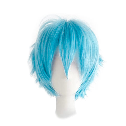 Cosplay Wig Short Straight Heat-Resistant Synthetic Anime Style – Sky Blue