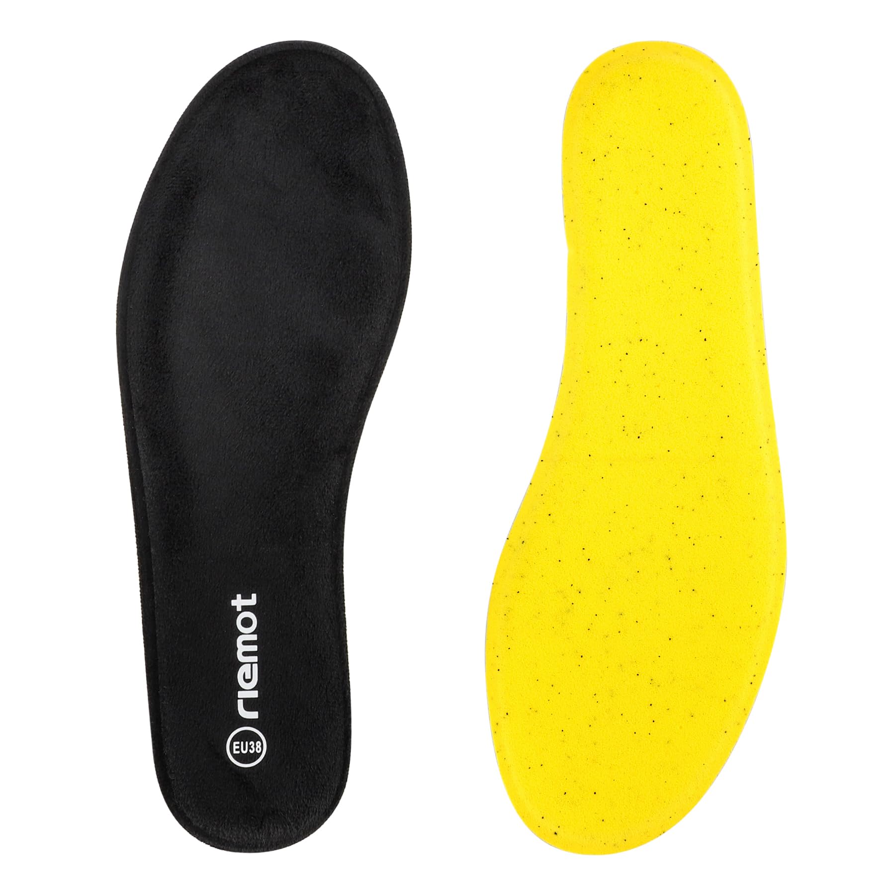 riemot Memory Foam Insoles for Men – Comfortable Black Size 41 EU