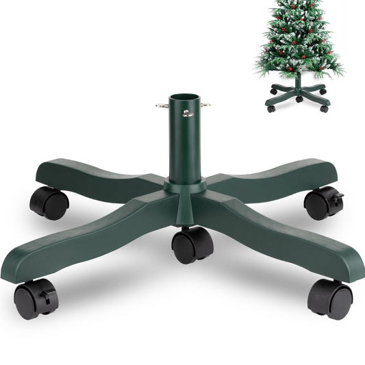 Christmas Tree Stand: Adjustable Christmas Tree Stand with Wheels Pedestal Stand Fake Christmas Tree Stand Artificial - Up to